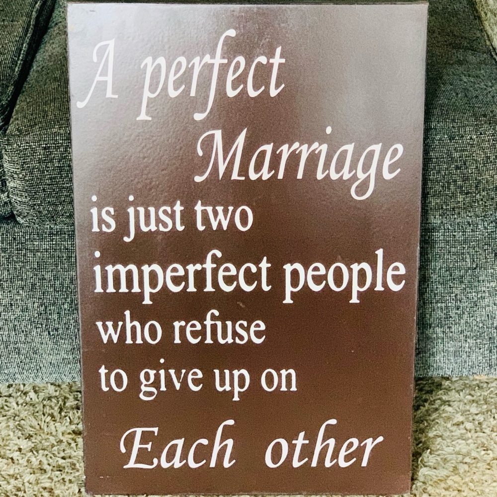 Home Decor - Marriage Quote Sign Hanging